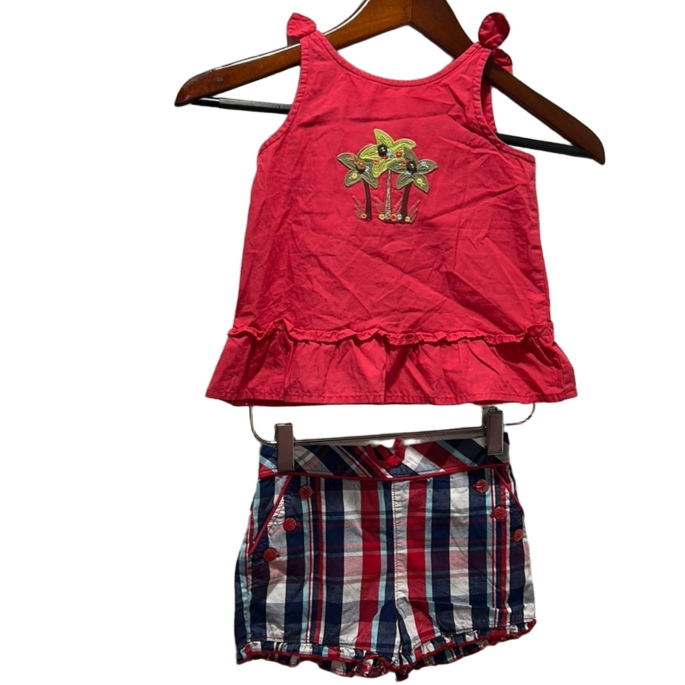 Gymboree & Toughskins red & blue girls SET size 3T GUC..